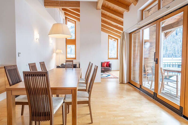 Wohnraum im Appartement am Arlberg